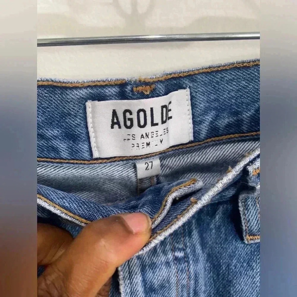 Agolde Riley High- RiseStraight Cropped Jeans Size 27 - Picture 5 of 6